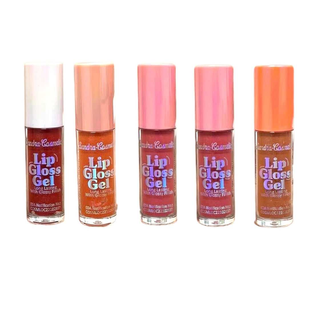 Gel Lip Gloss, Long Lasting with Glossy Finish, Multi Color