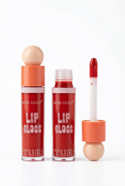Rose Gold Lip Gloss with Applicator, Moisturizing Formula, Shade 04