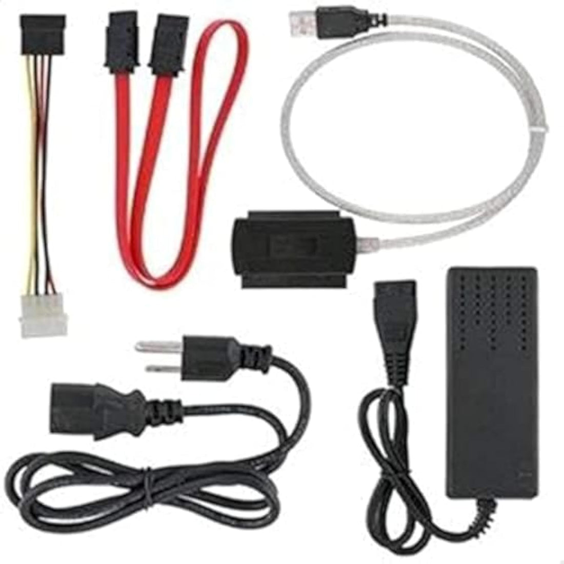 Sata/pata/ide drive to usb 2.0 adapter converter cable for 2.5/3.5 inch hard drive/optical drive with external ac power adapter