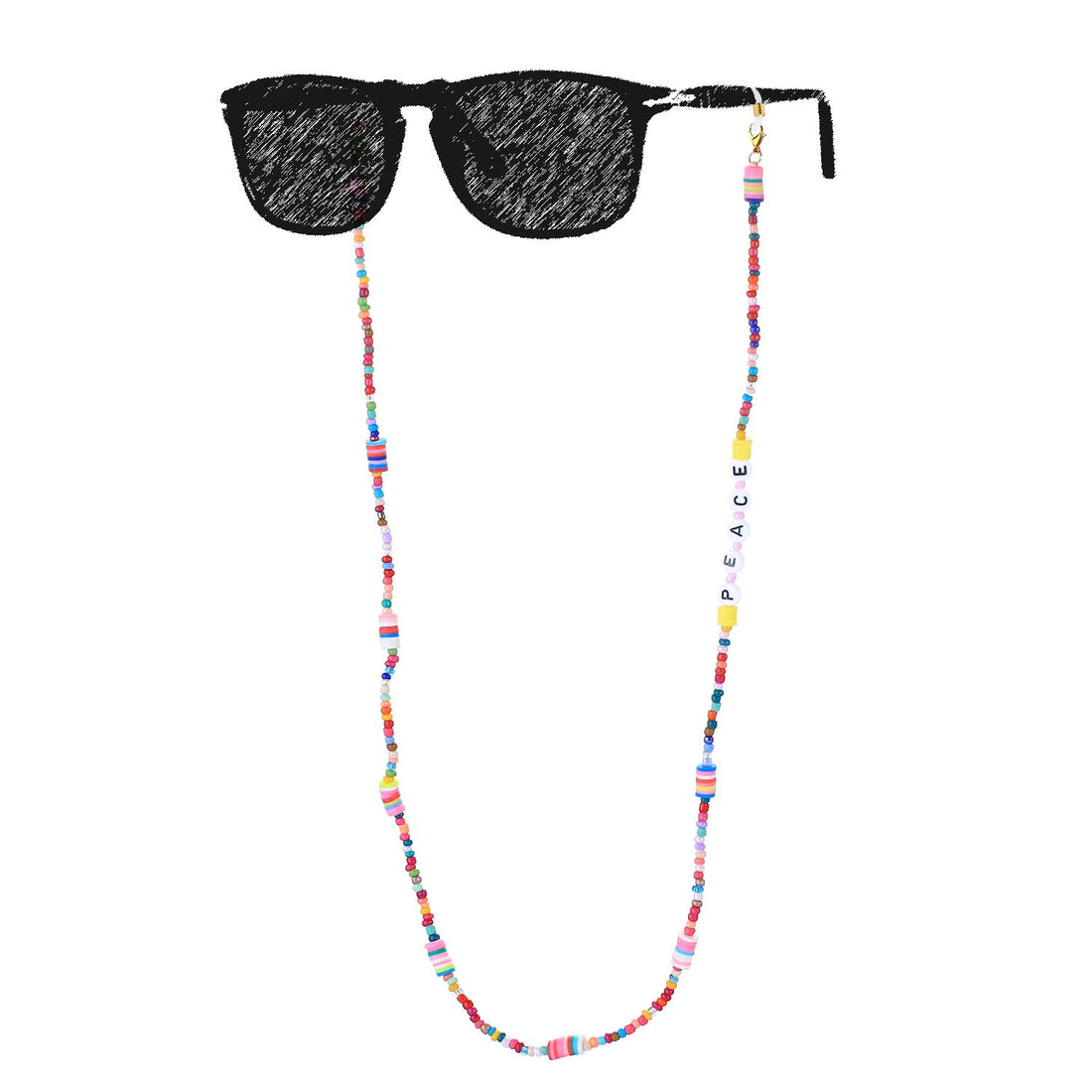 KANYEE Eyeglasses Chain Face Cover Retainer String Chain Cords Hanger Handy for Women, Multi-003c, L