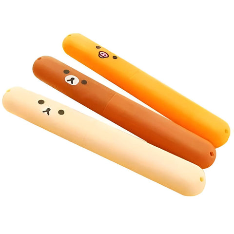 Compact toothbrush storage case-a stylish case for oral care for children, ideal for family use at home and while traveling (3pcs)