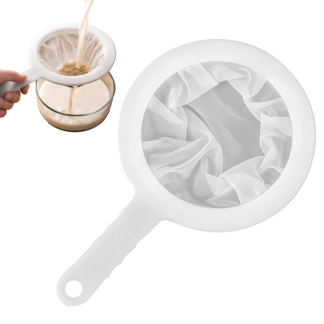 400 Mesh Fine Sieve Plastic Sieve, Fine Mesh Strainer Fine Sieve Household Mesh Filter Net for Filter Fruit Juice Wine Soy Milk Jam Yogurt Coffee Milk Soy Milk