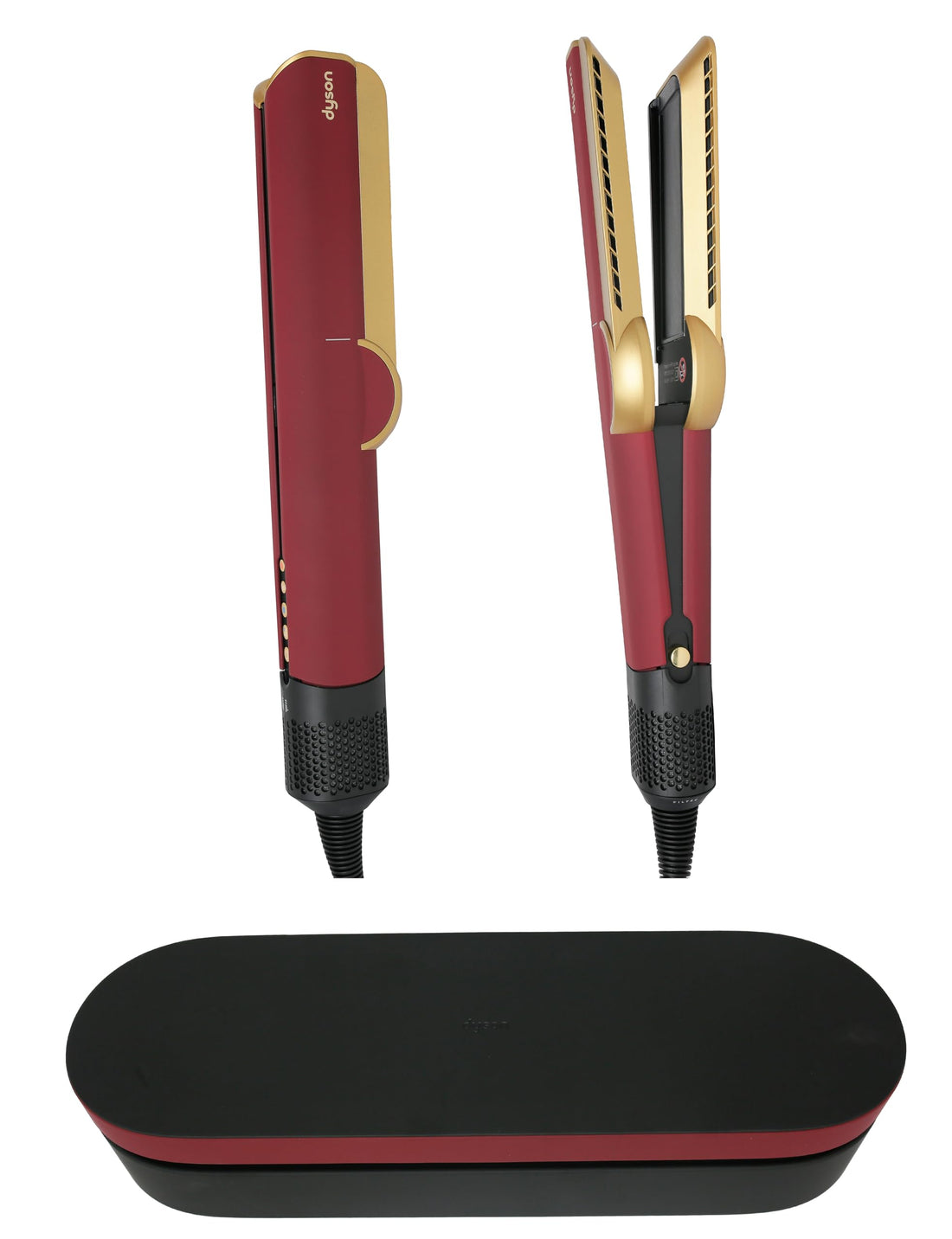 Dyson Airstrait Straightener HT01 Wet to Dry Hair Straightening 1600 W (Red Velvet/Gold) - Exclusive Colour