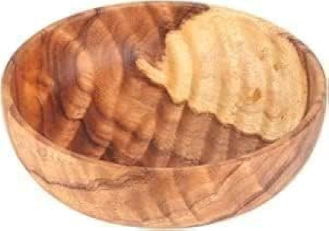 Egypt Antiques 100% Natural Handmade Wood Plate Natural Oil Treated Cold Snack Salad Hot Different Sizes (10cm)