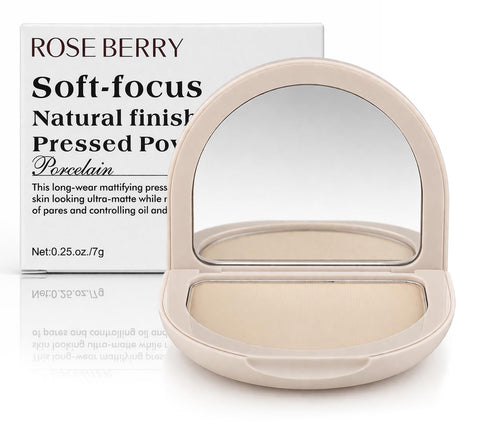 Rose Bery - Powder, Soft Focus Natural Finish Pressed Powder, Seamless Blending & Long Lasting, 7 GM, Model - RB-CP1211 (Porcelain)