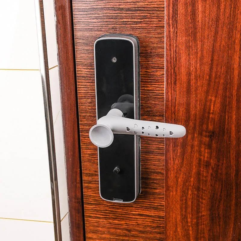 Door Bumper Protectors:L-Shaped Door Stopper and Silicone Handle Cover Set - Perfect for Wall Cabinets, Door Handles, Refrigerator, Best Product Supplier Wanda Store (6, Multi)