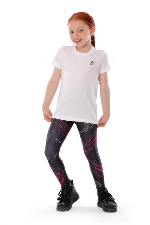 Girls Sporty Kids T-Shirt – Athletic Short Sleeve Top