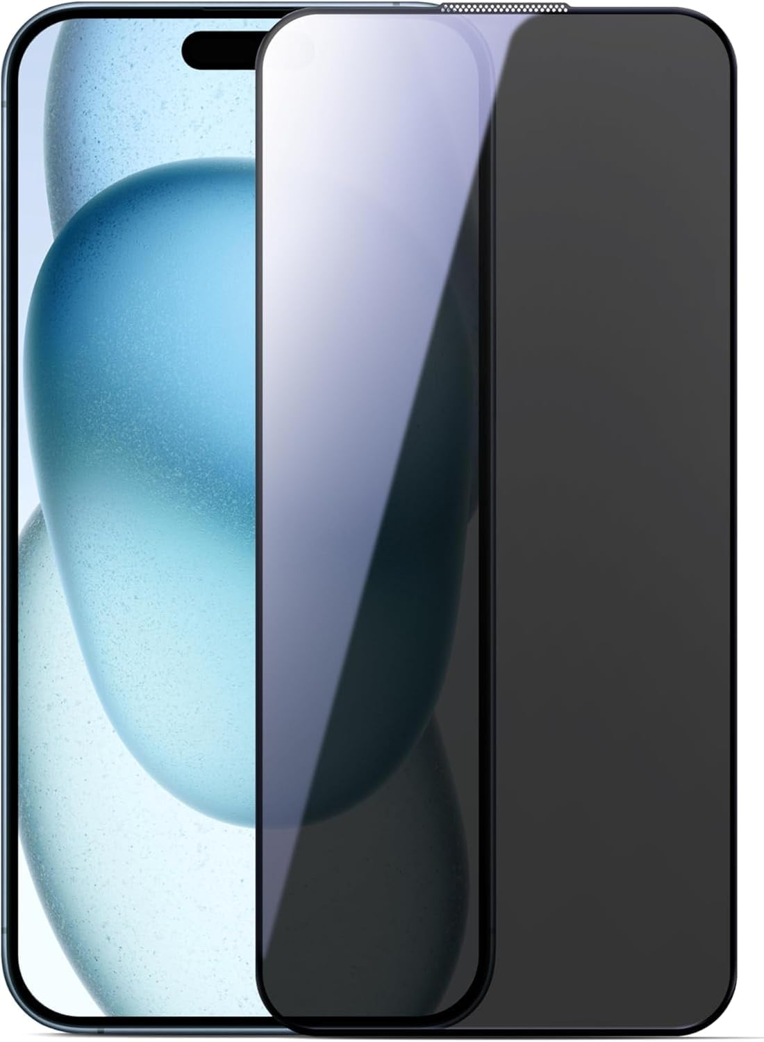 Joyroom JR-MLG0283 2.5D Tempered Glass Privacy Screen Protector for iPhone 16 Pro Max (6.9″), Dustproof & Anti-Fingerprint, Full Coverage Black Edge - Dark Transparent