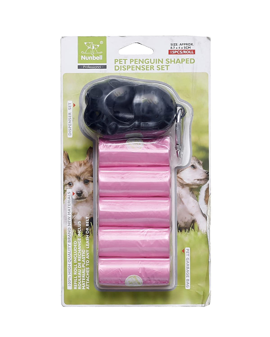 Nunbell Set Of 6 Pet Penguin Shaped Dispenser Set Pet Carbage Bag For Cats & Dogs