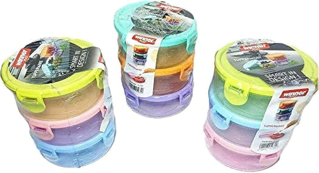 Microwave Boxes Meal Prep Containers, [3 Pack] Plastic Storage Food Containers with Lids, Disposable Bento Box Reuse, Refrigerator Safe, Microwave, Dishwasher Safe (0.8, Square, 4, Ms-Box 3 Pack)