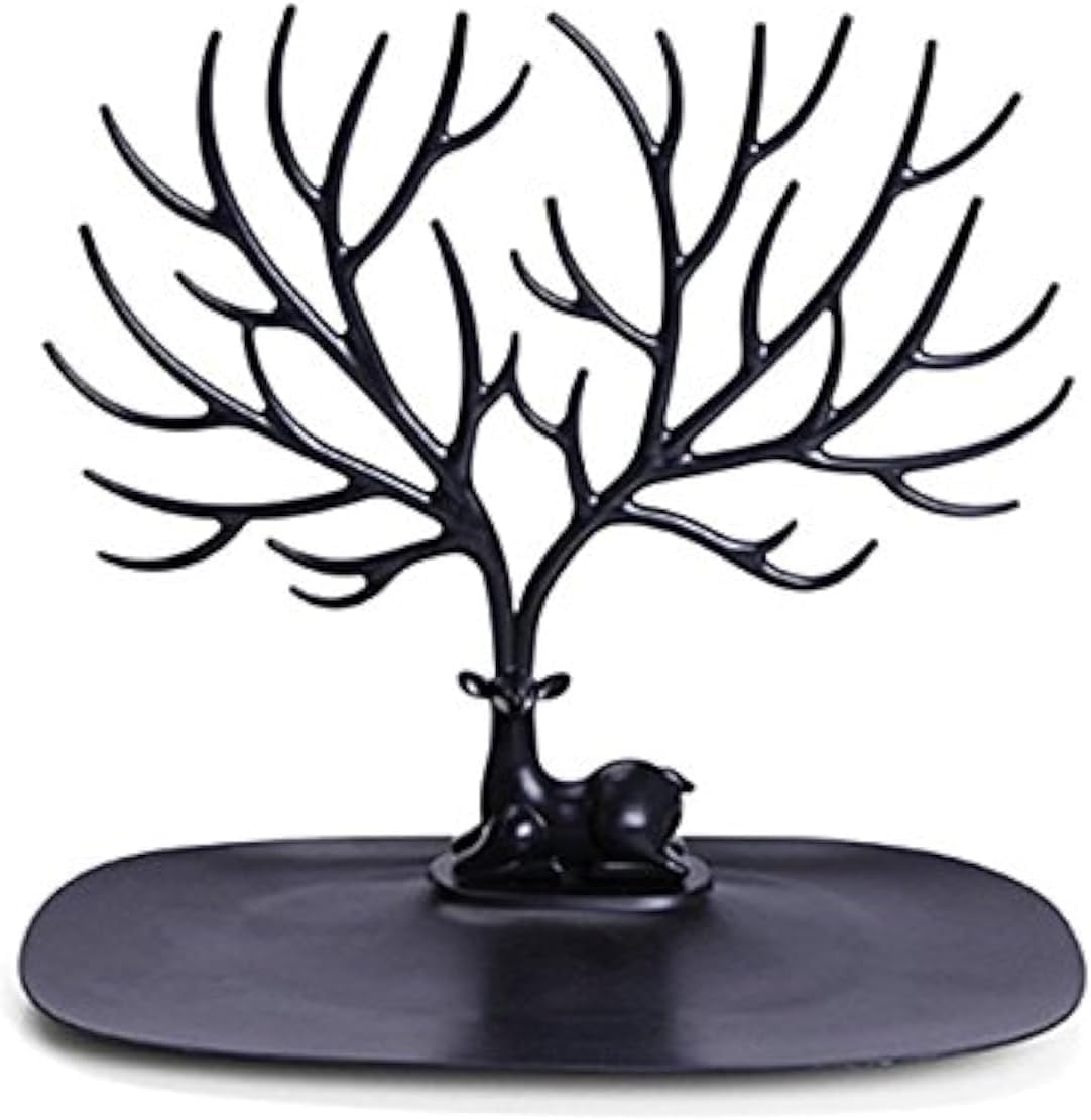 Jwelry Organizer Necklace Earring Deer Stand Display Holder Show Rack Display Necklace Organizer black jewellery holder