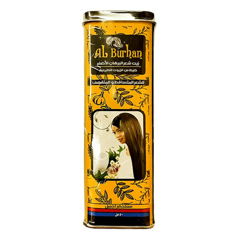 Al Burhan Yellow Hair Oil For Hair Loss & Brittleness 50ml