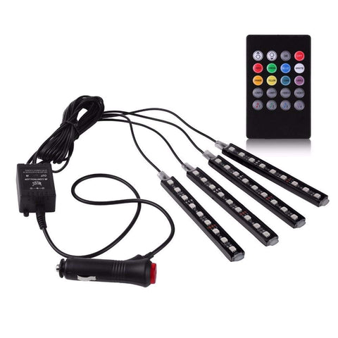 Generic Wireless Remote/Music/Voice Control Car RGB LED Neon Interior Light Lamp Strip