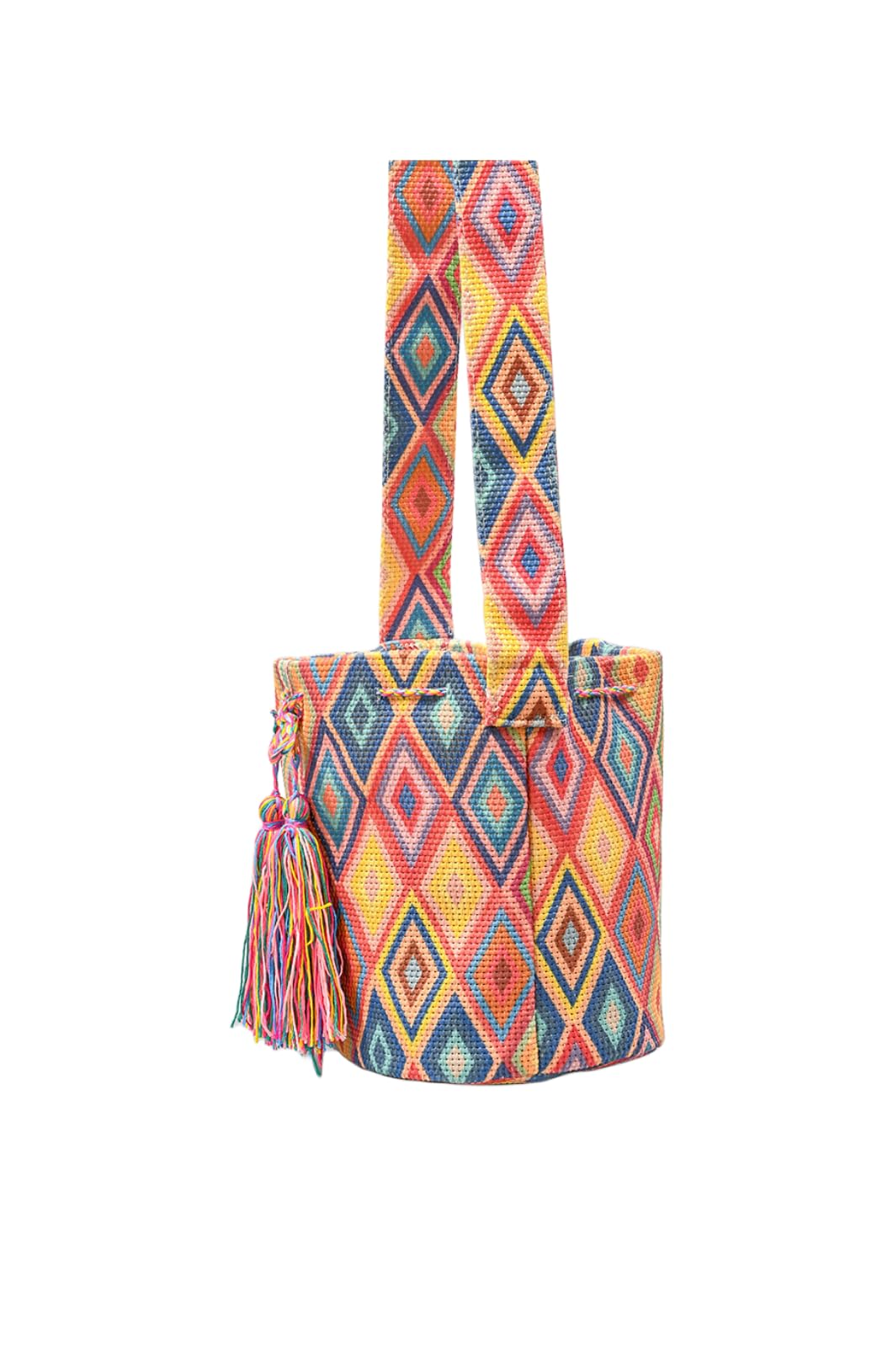 SHOWDAY Clutch Bag with Zipper, Full-Size Handbags for Women,Women Hand Wallet,High Quality Fabrics Handbags Bohemian Canvas Crossbody Bag Womens Hippie Bucket Bag