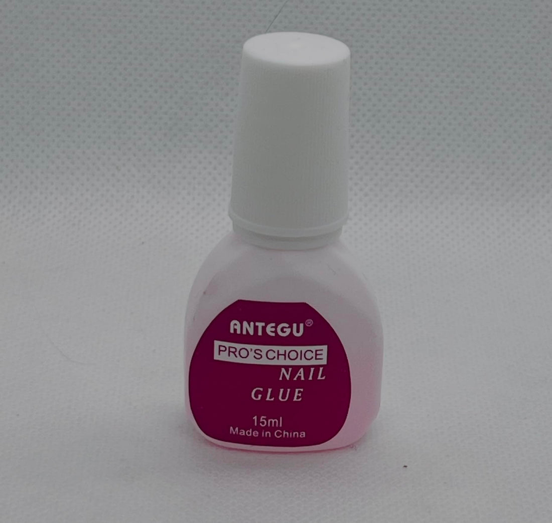 Premium Blue French Press On Nails – Square Glossy Fake Nails with Beige Nude Base (Blue French Nails)