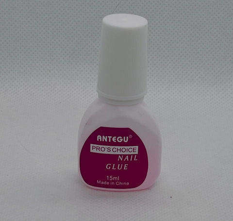 Premium Blue French Press On Nails – Square Glossy Fake Nails with Beige Nude Base (Blue French Nails)