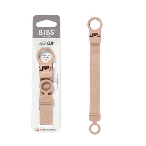 Bibs Pacifier Clip Loop Blush