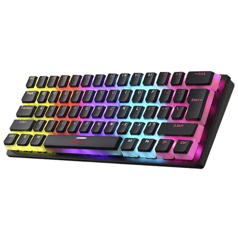 XTRIKE ME GK985P 60% Pudding Gaming Mechanical Keyboard - Blue Switches - Rainbow LED Lighting - PBT Key Caps - English Only Keys, USB