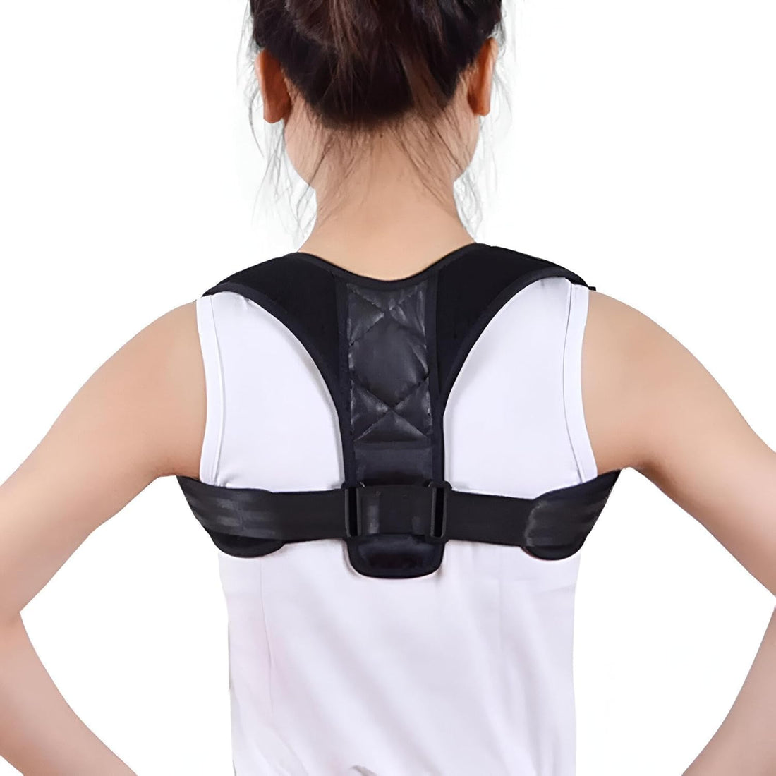 ZOZY Back Brace Posture Corrector Adjustable Compression Vest with Shoulder Straps for Women & Men, Breathable Back Support Belt for Pain Relief & Improved Posture