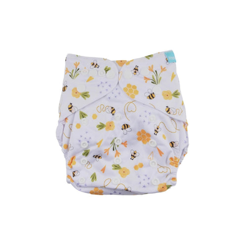 Mix&Max Baby Washable Diapers Printed Bee For Unisex-Multicolor
