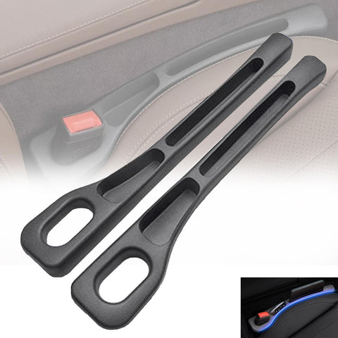 1Pair Car Seat Gap Filler Organizer, Car Side Seat Gap Filler, Vehicle-Mounted Gap Leak-Proof Filling Strip, with extra storage for Cards, Keys and Coins, for Car Truck (Black)