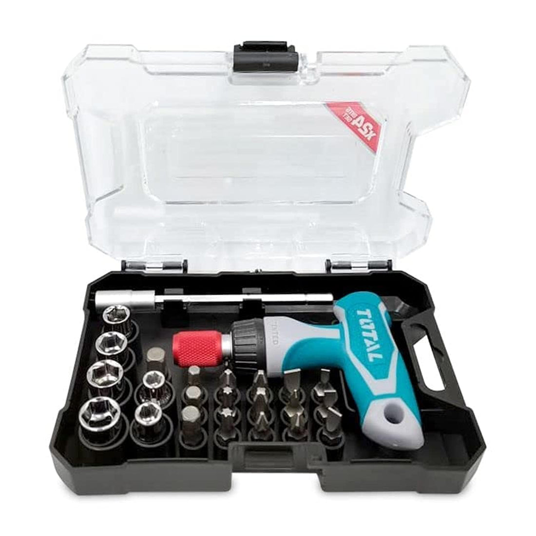 Total Premium Quality 24 pcs Bits Set with T-Handle Ratchet Wrench - T.O.T.A.L (TACSD30186)