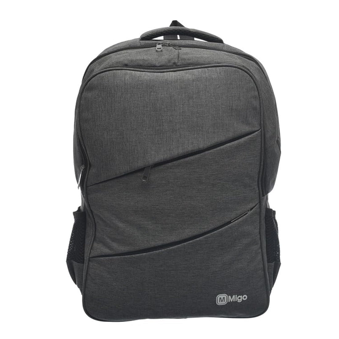 Migo Laptop School Backpack with USB Charging, Grey