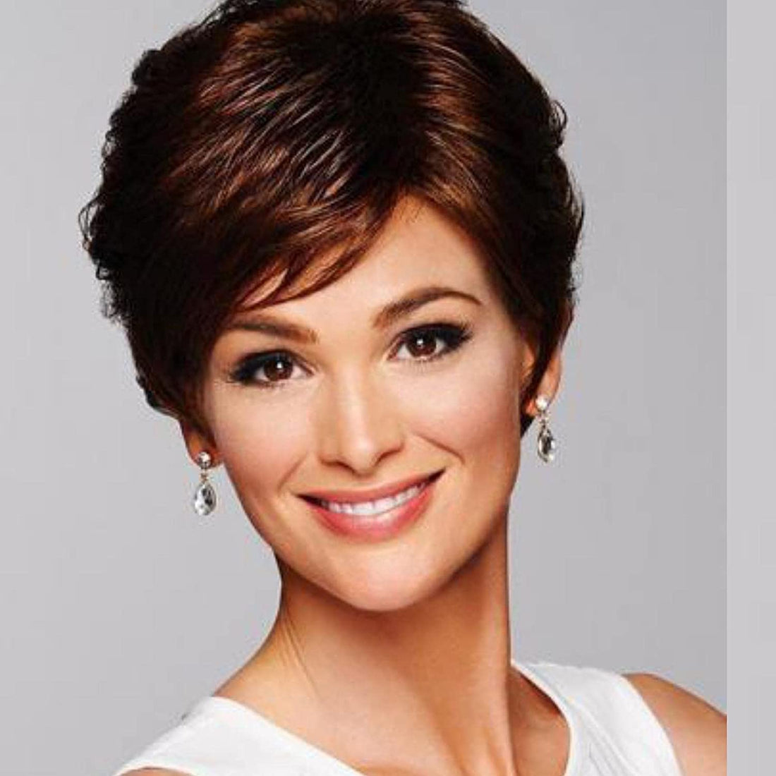 ECIF Wavy Auburn Amazing Short Wigs Synthetic Hair Washable And Heating