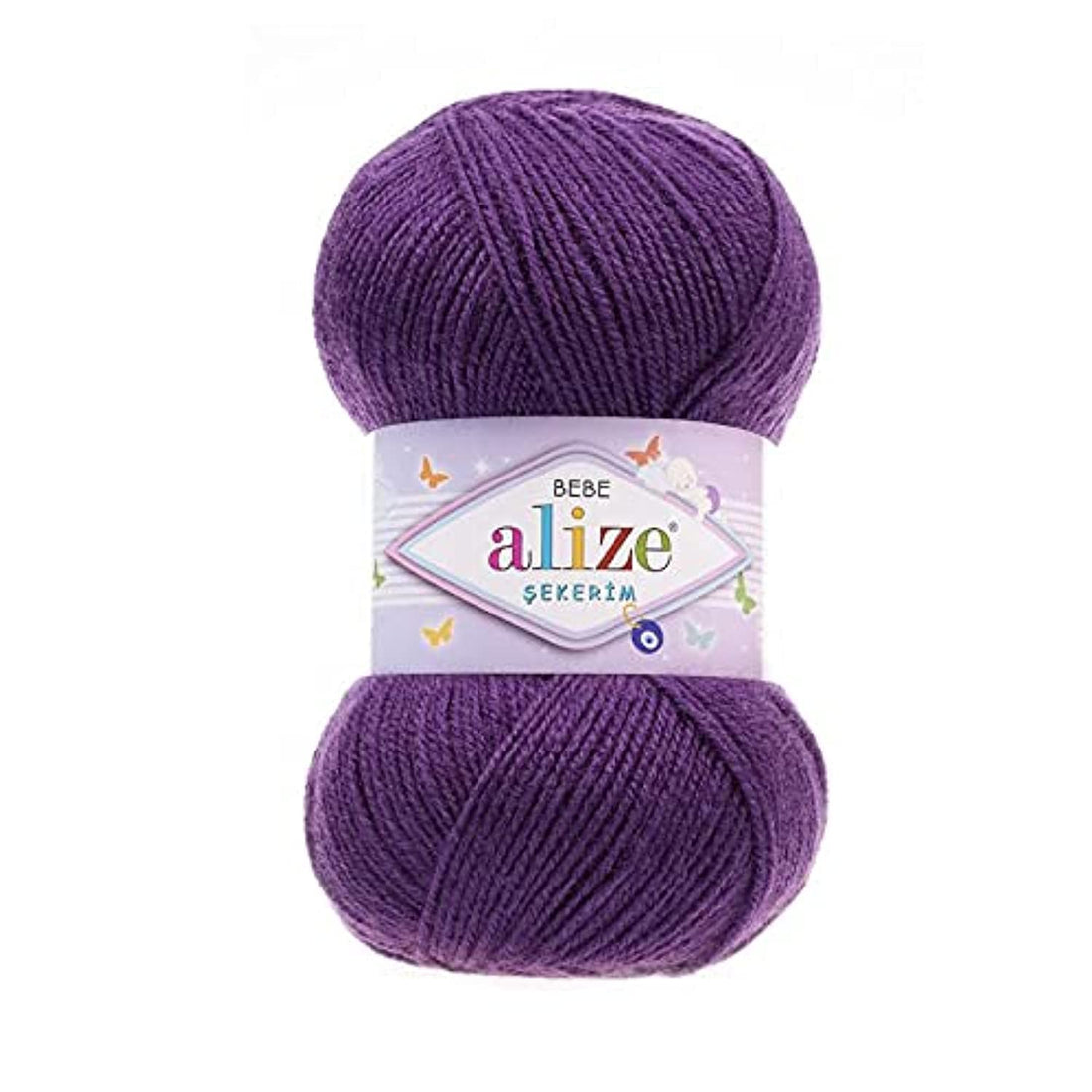 Alize SEKERIM BEBE Purple 44 - Crochet and Knitting Yarn