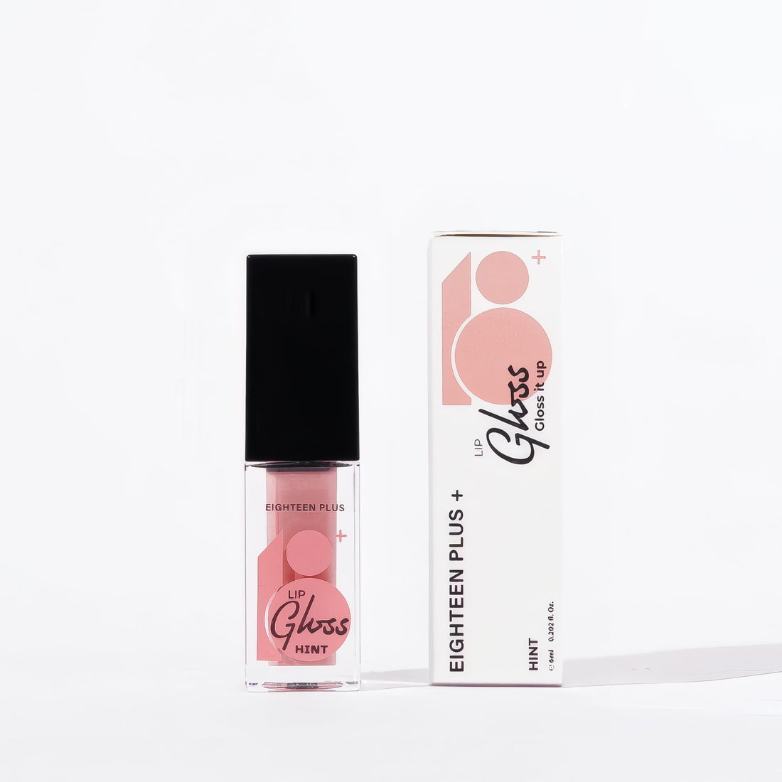 Lip Gloss Hint, 6ml, with Hyaluronic Acid, Lightweight Non-Sticky Moisturising Formula