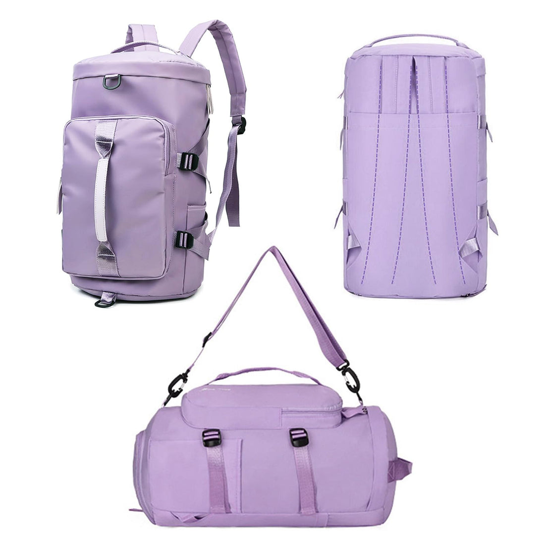 Sports Gym Bag for Men Women, SMITH Travel Duffel Totes Bag Lightweight Backpack Carry on Luggage Bags with Shoes Compartment Adjustable Strap for Yoga Swimming Waterproof Dance Bag for Weekend