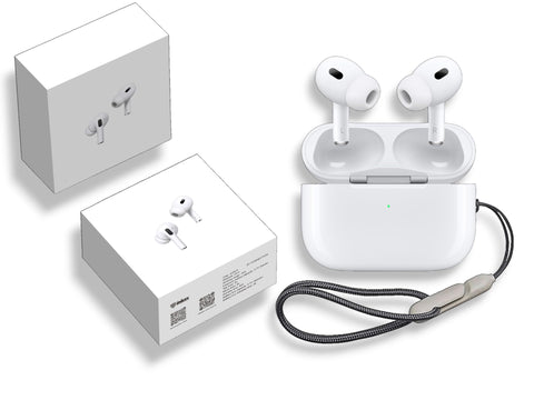 Earbuds Inkaax Air buds with 2 microphones Bods bluetooth Pods Wireless Charging Case, Noise Cancelling, Compatible with All Phones,Gaming In-Ear True Wireless -White Generation (Pro 2 T05)