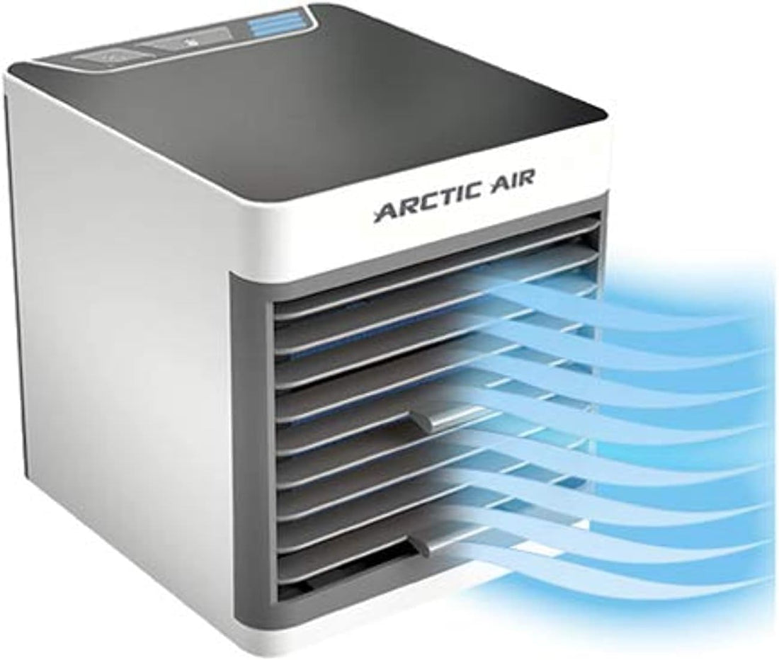 Portable Personal Air Cooler with Water Tank, Mini Desktop Air Conditioner Fan, Quiet Cooling Device for Bedroom, Office, Small Room Use