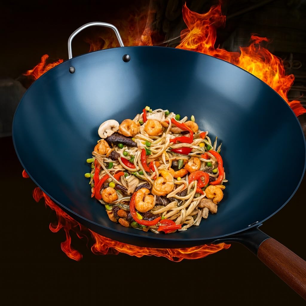 Home Care F-225 32x15cm Premium Hook Cast Iron Frying Pan Spacious Kitchen Cooking Solution, Pack of 1 - Cast Iron