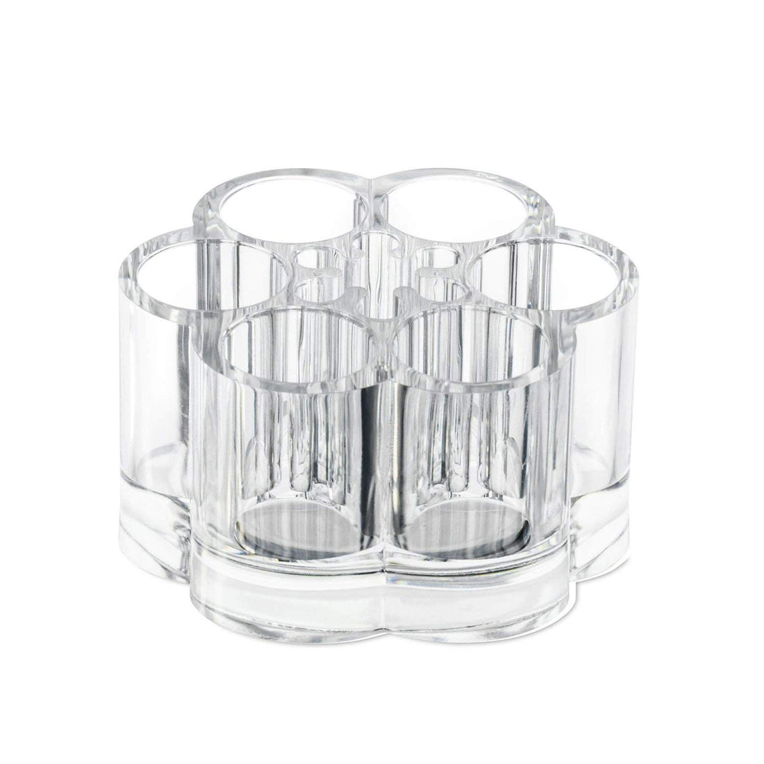 Acrylic Makeup Organizer, Flower Shaped Cosmetic Holder, 7 Slots, By Kryllic