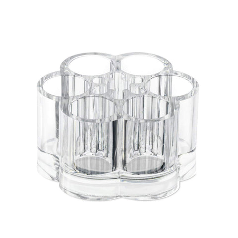 Acrylic Makeup Organizer, Flower Shaped Cosmetic Holder, 7 Slots, By Kryllic