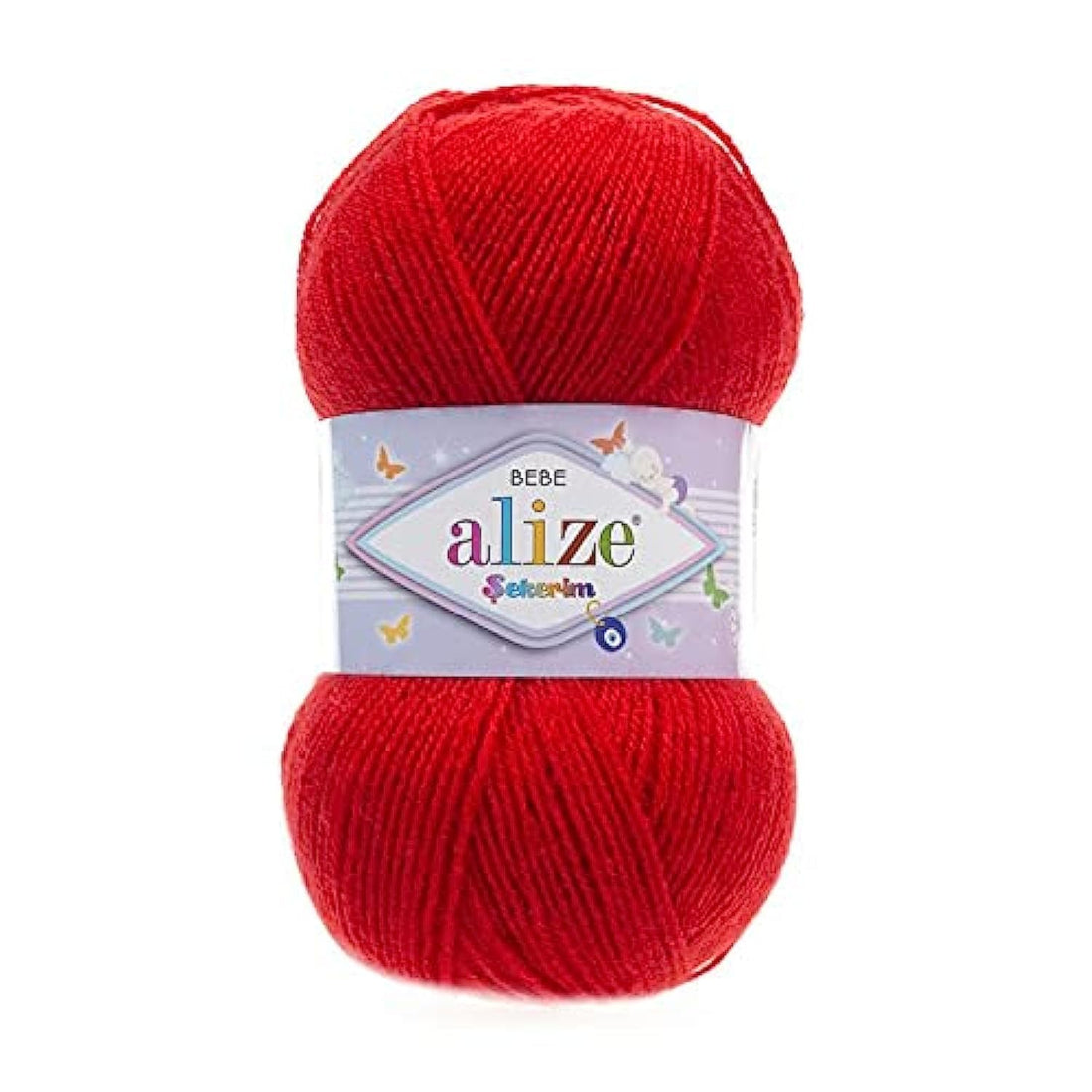 Alize SEKERIM BEBE Red 56 - Crochet and Knitting Yarn