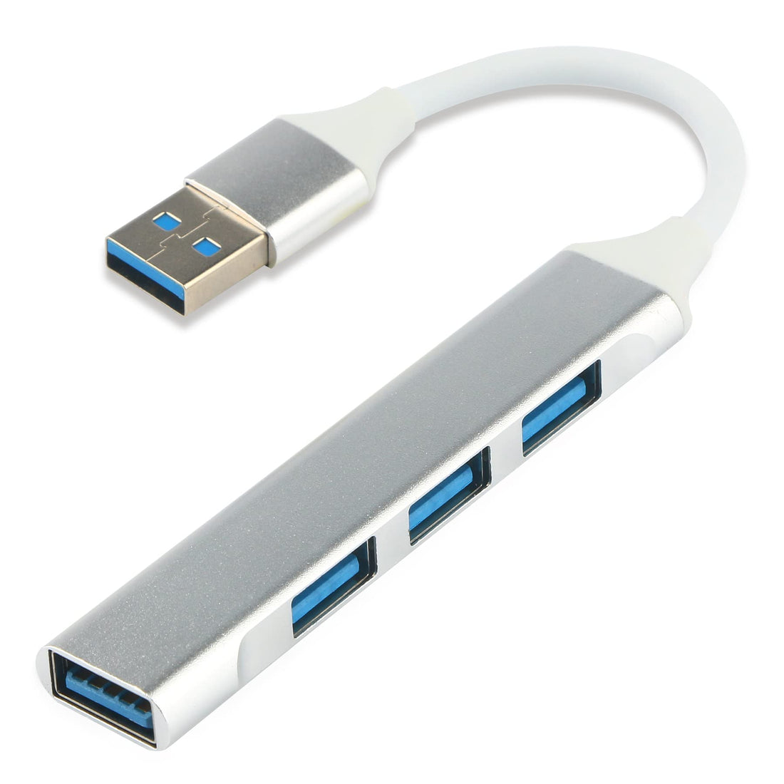 USB Hub 4 Ports 3.0/2.0, USB Splitter Aluminum Alloy Lightweight, Compact Maximum Transmission Rate: 5Gbps Windows, Mac, PS-4, PS-5, Chrome-Book