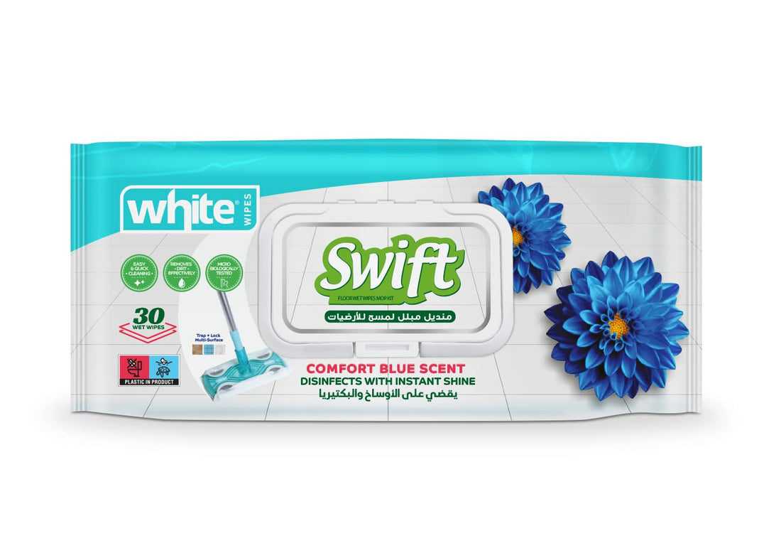 White wet wipes swift 30 pulls