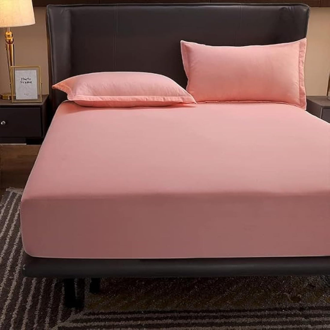 QBED Plain Fitted Sheet Set for Hotels, Homes & Touristic Villages 3 Pieces (Cashmere, 100 * 200 * 30 cm)