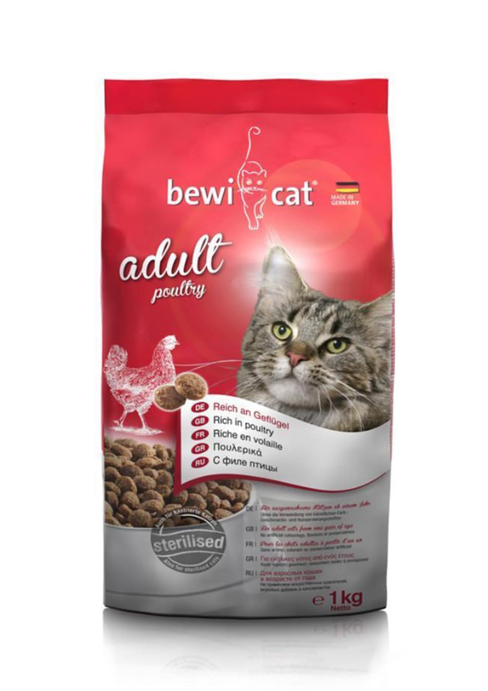 Bewi Poultry Dry Food with Poultry for Adult Cat 1 kg