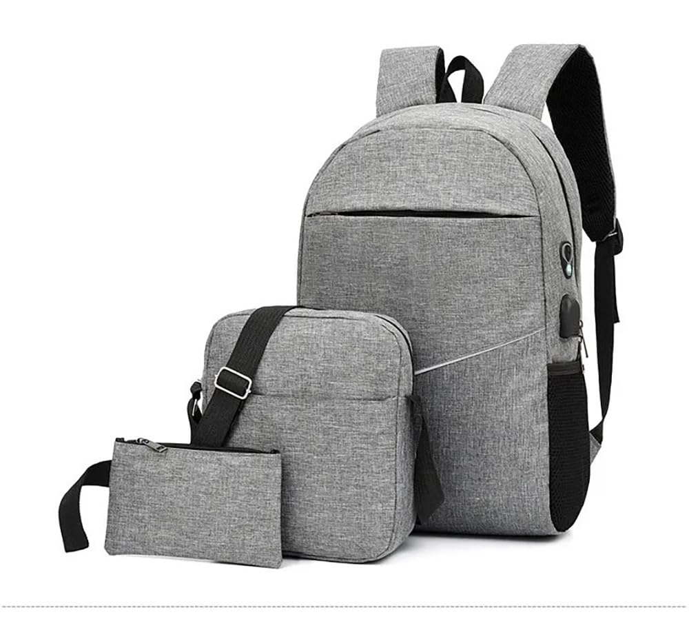 3 pcs Backpack Combo Set Laptop Backpack Water Resistant Business Travel Bag with USB Charging Port College School Computer Backpack Travel Casual Hiking Daypack 16 Inch Computer