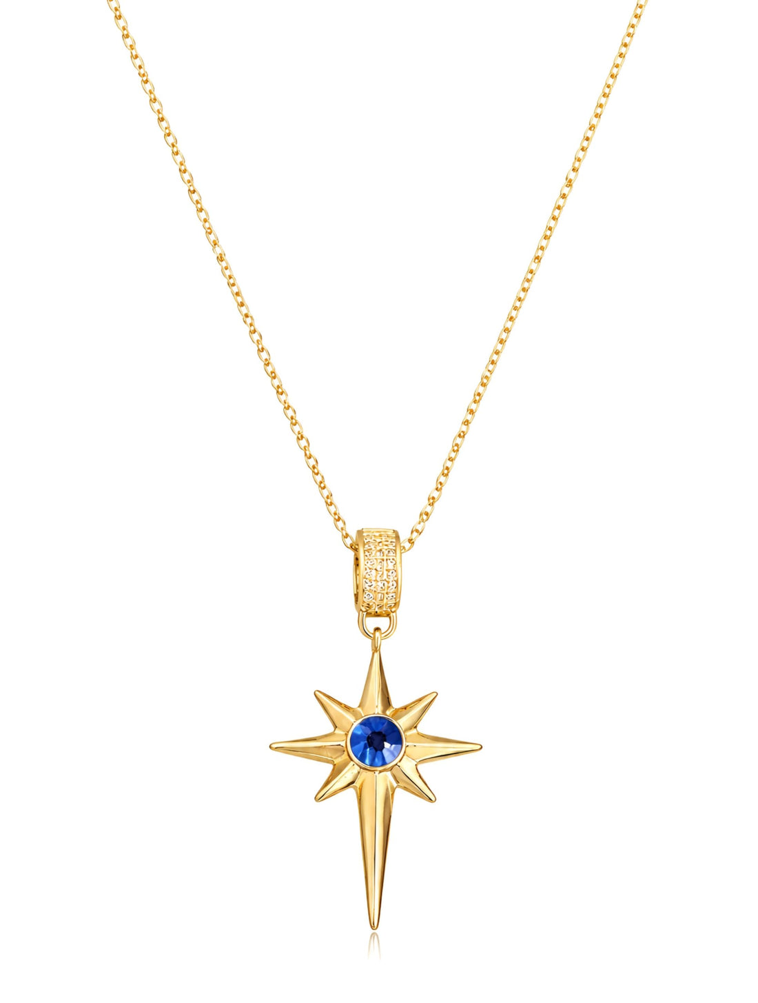 Gold Plated Charm Pendant Necklace for Women, Minimalist Design Charm, North Star Pendant