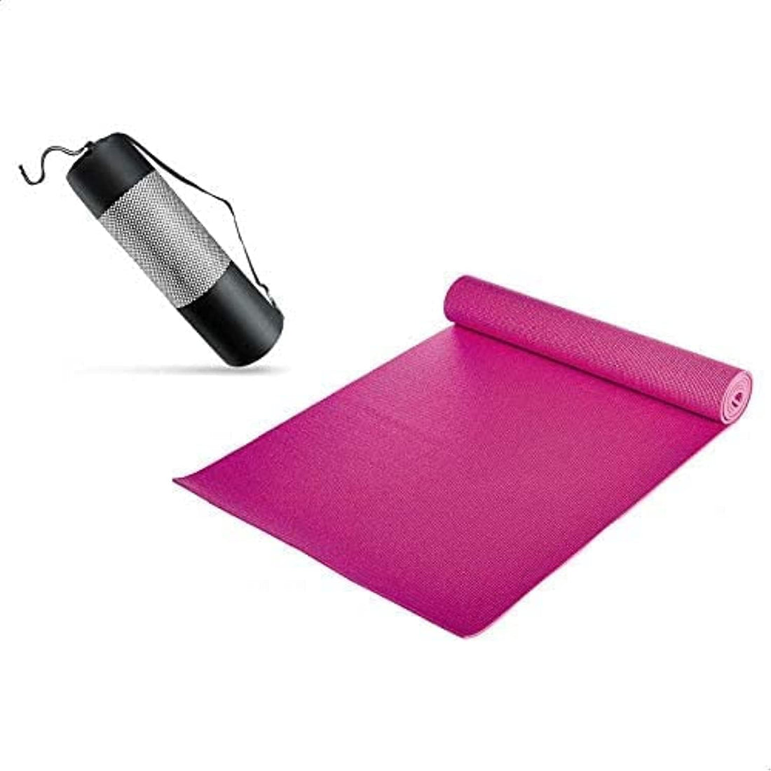 SportQ Yoga Mat Soft Eco Friendly Material Antibacterial Non-Slip Natural Rubber 6mm Thick Yoga Mat with Strap and Carry Bag