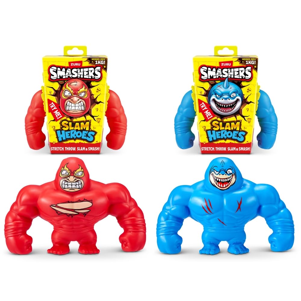 Zuru Smashers Slam Heroes Wrestler and Shark Figure Toy