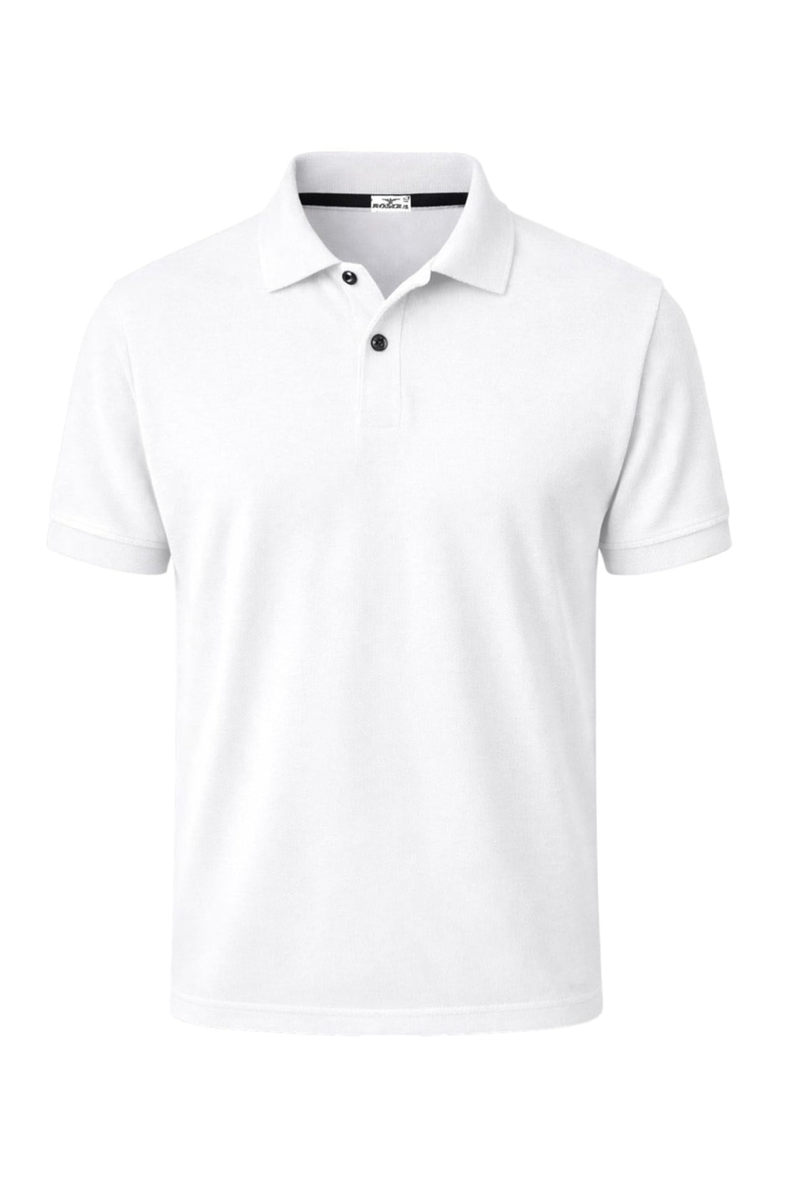 Romba Men's Summer Button Down Collar Polo Shirt – Cotton Blend Fabric (50% Cotton, 30% Polyester, 20% Elasticity) Soft and Comfortable – Casual and Athletic Fit for Outdoor Work