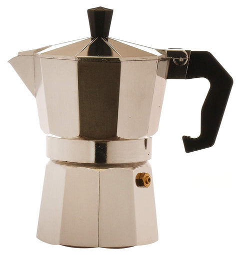 Caffettiera Moka Espresso Maker Make 3 Cups, Silver Black