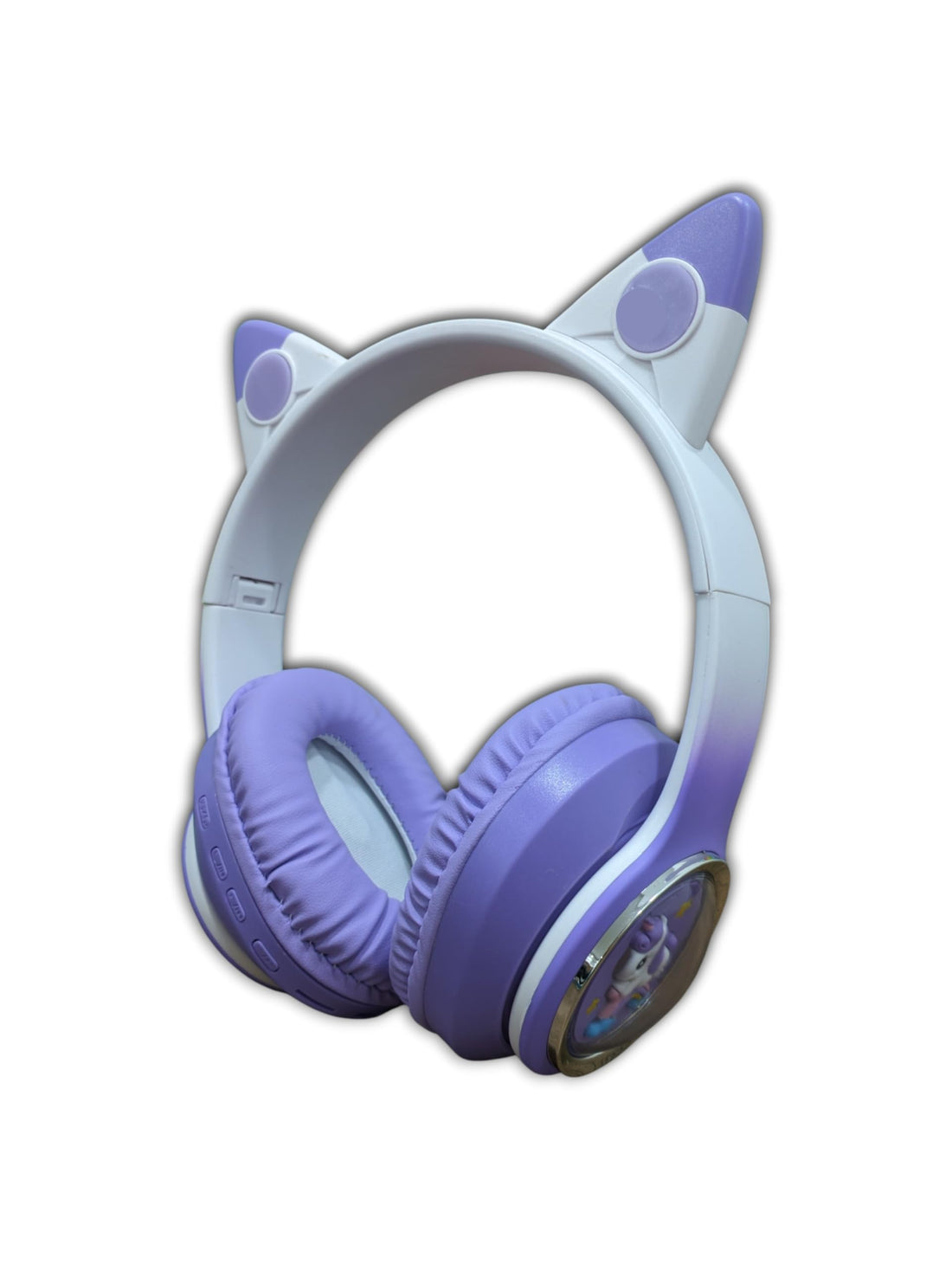 Headset M33 Wireless Bluetooth Gaming Headphones with RGB Lighting, Cat Ear Design, HD Sound Quality, Built-in Microphone, 5.3 Wireless Technology, HI-FI Technology, Memory Card Support (Purple)