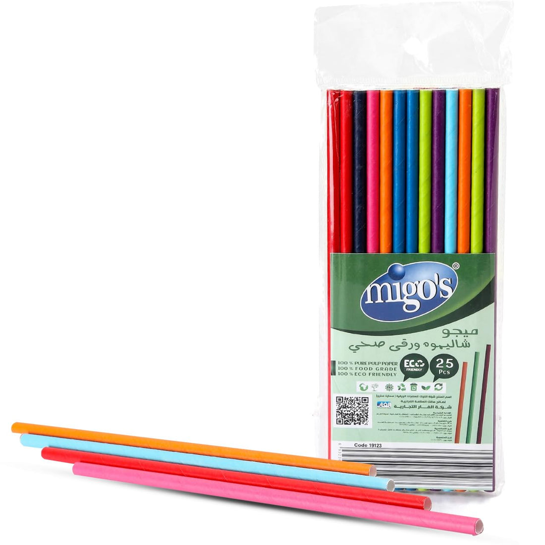 Arix Migo's Paper Straw 25-Pieces, 6 ml Capacity