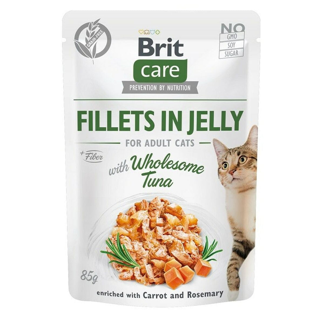 Brit Care Adult Cat Tuna Fillet in Jelly with Carrot and Rosemary, 85 g